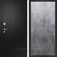 Входная металлическая дверь Армада Арсенал ФЛ-290 (Черный муар / Бетон тёмный)