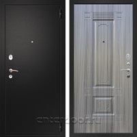 Входная металлическая дверь Армада Арсенал ФЛ-2 (Черный муар / Сандал серый)