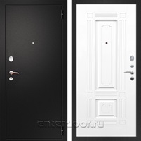 Входная металлическая дверь Армада Арсенал ФЛ-2 (Черный муар / Белый матовый)