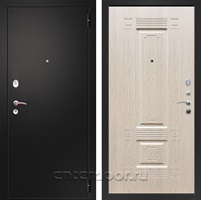 Входная металлическая дверь Армада Арсенал ФЛ-2 (Черный муар / Беленый дуб)