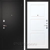 Входная металлическая дверь Армада Арсенал ФЛ-3 (Черный муар / Белый матовый)