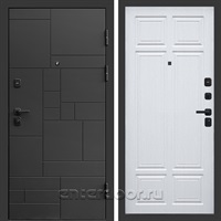 Входная дверь Квадро Стайл 3к Премиум (Чёрный / Лиственница белая)