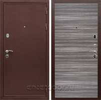 Входная металлическая дверь Армада Престиж сталь 3 мм Гладкая (Медный антик / Сандал серый)