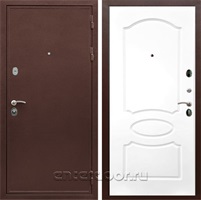 Входная дверь Армада Престиж сталь 3 мм ФЛ-128 (Медный антик / Белый матовый)