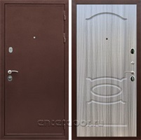 Входная дверь Армада Престиж сталь 3 мм ФЛ-128 (Медный антик / Сандал серый)