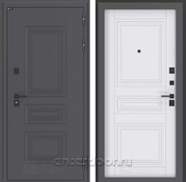 Входная металлическая дверь Орлеан 3к (Муар серый / Белый софт)