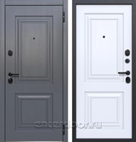 Входная металлическая дверь Luxor Византия (Ясень эмаль графит / Ясень белый эмаль)