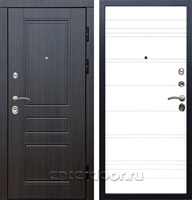Входная дверь Престиж Классика 3к Линии (Венге / Белый матовый)