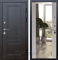 Входная дверь Престиж Классика 3к с зеркалом Максимум (Венге / Лиственница беж)
