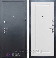 Входная дверь Престиж 3к Гранд (Антик Серебро / Белый софт)