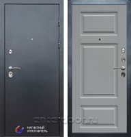 Входная дверь Престиж 3к Лион (Антик Серебро / Грей софт)