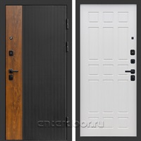 Входная дверь Престиж Лайн 3к Спарта (Черный кварц + Дуб / Лиственница белая)