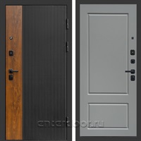 Входная дверь Престиж Лайн 3к Марсель (Черный кварц + Дуб / Грей софт)
