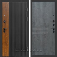 Входная дверь Престиж Лайн 3к Мастино (Черный кварц + Дуб / Бетон темный)