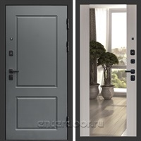 Входная дверь Престиж Верона 3к с зеркалом Максимум (Грей / Лиственница беж)