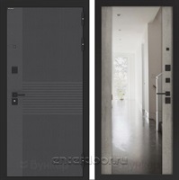Входная дверь BN-05 с зеркалом ФЛЗ-1 - Бетон серый
