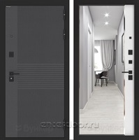 Входная дверь BN-05 с зеркалом ФЛЗ-618 - Белый софт