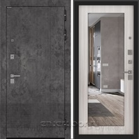 Входная дверь BN-08 с зеркалом ФЛЗ-603 - Сандал белый