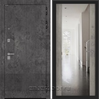 Входная дверь BN-08 с зеркалом ФЛЗ-1 - Бетон серый