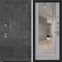 Входная дверь BN-08 с зеркалом ФЛЗ-1 - Лайт грей софт