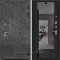 Входная дверь BN-08 с зеркалом ФЛЗ-1 тонированное - Черный кварц