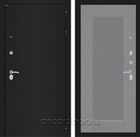 Входная дверь Классик 30 Амстрод (Шагрень черная / Серый софт рельеф)
