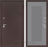 Входная дверь Классик 30 Амстрод (Антик медный / Серый софт рельеф)