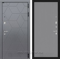 Входная дверь Cosmo 29 Хомс (Графит / Серый софт рельеф)