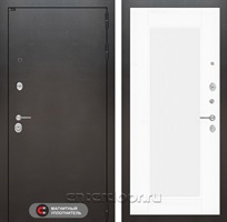 Входная дверь Сильвер 30 Амстрод (Антик темное серебро / Белый софт рельеф)