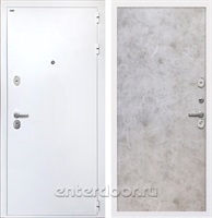 Входная дверь Колизей White (Белая шагрень / Мрамор светлый)