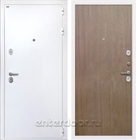 Входная дверь Колизей White (Белая шагрень / Шпон венге коричневый)