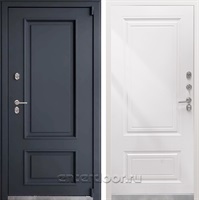 Входная дверь Термо Империал 3к (Муар серый 7024 / Белый матовый) для загородного дома, дачи и коттеджа