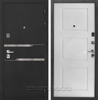 Входная дверь GENESIS ULTRA ФЛ-533 (Чёрный антрацит / Лофт белый)