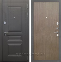 Входная дверь Брайтон (Дуб вуд графит / Шпон венге коричневый)