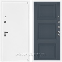 Входная дверь Сити 3К Муар белый / НК-3 Графит софт