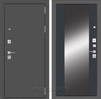 Входная дверь Агат 3К с зеркалом (Антик темное серебро / Графит ZB 00 856-2)