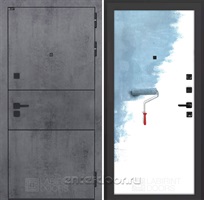 Входная металлическая дверь Лабиринт Инфинити 28 (Бетон темный / Загрунтованная под покраску)