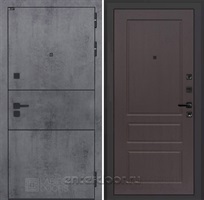 Входная металлическая дверь Лабиринт Инфинити 03 (Бетон темный / Орех премиум)