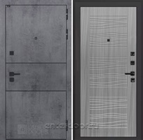 Входная металлическая дверь Лабиринт Инфинити 06 (Бетон темный / Сандал серый)