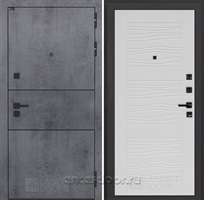 Входная металлическая дверь Лабиринт Инфинити 06 (Бетон темный / Белое дерево)