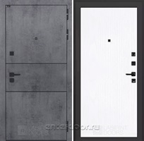 Входная металлическая дверь Лабиринт Инфинити 07 (Бетон темный / Белое дерево)