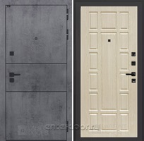 Входная металлическая дверь Лабиринт Инфинити 12 (Бетон темный / Беленый дуб)