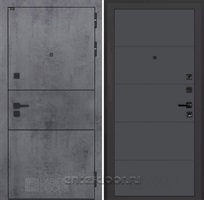 Входная металлическая дверь Лабиринт Инфинити 13 (Бетон темный / Графит софт)