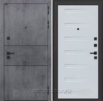 Входная металлическая дверь Лабиринт Инфинити 14 (Бетон темный / Дуб кантри белый горизонт)