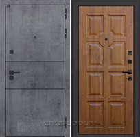 Входная металлическая дверь Лабиринт Инфинити 17 (Бетон темный / Золотой дуб)