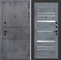 Входная металлическая дверь Лабиринт Инфинити 20 (Бетон темный / Бетон темный)