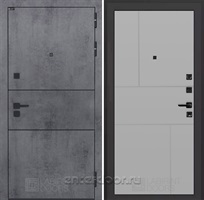 Входная металлическая дверь Лабиринт Инфинити 21 (Бетон темный / Грей софт)