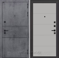 Входная металлическая дверь Лабиринт Инфинити 13 (Бетон темный / Грей софт)