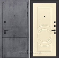 Входная металлическая дверь Лабиринт Инфинити 23 (Бетон темный / Шампань софт)