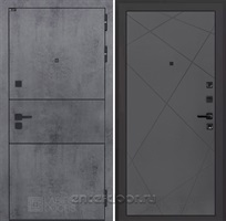 Входная металлическая дверь Лабиринт Инфинити 24 (Бетон темный / Графит софт)